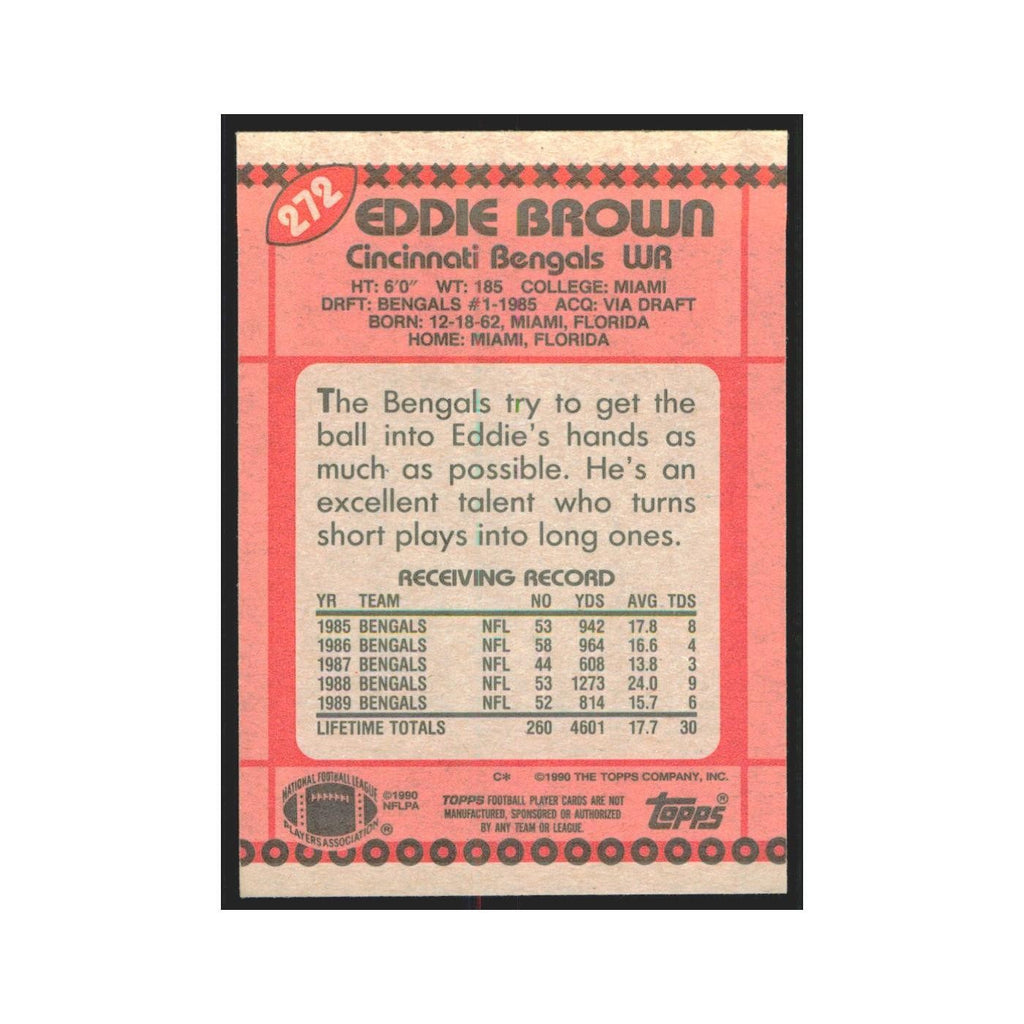 1990 Topps Eddie Brown Bengals #272