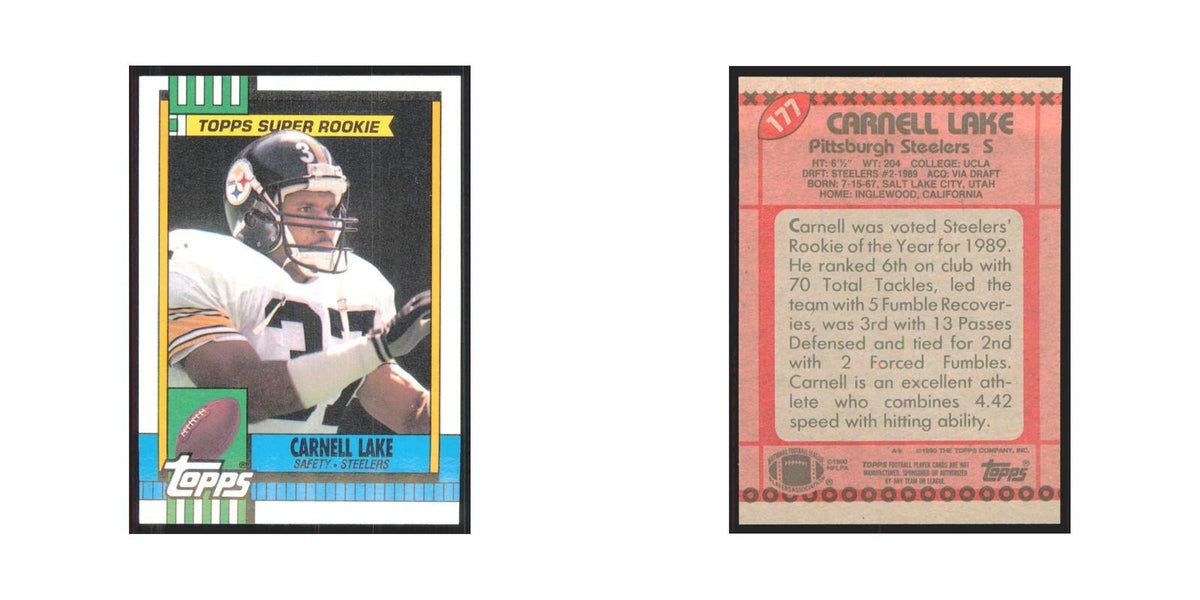 1990 Topps Carnell Lake Steelers #177