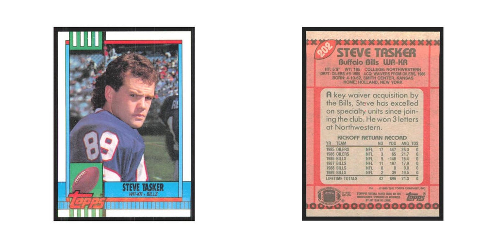 1990 Topps Steve Tasker Bills #202