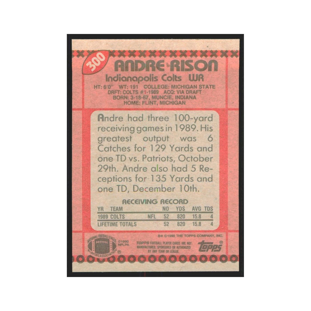 1990 Topps Andre Rison Colts #300