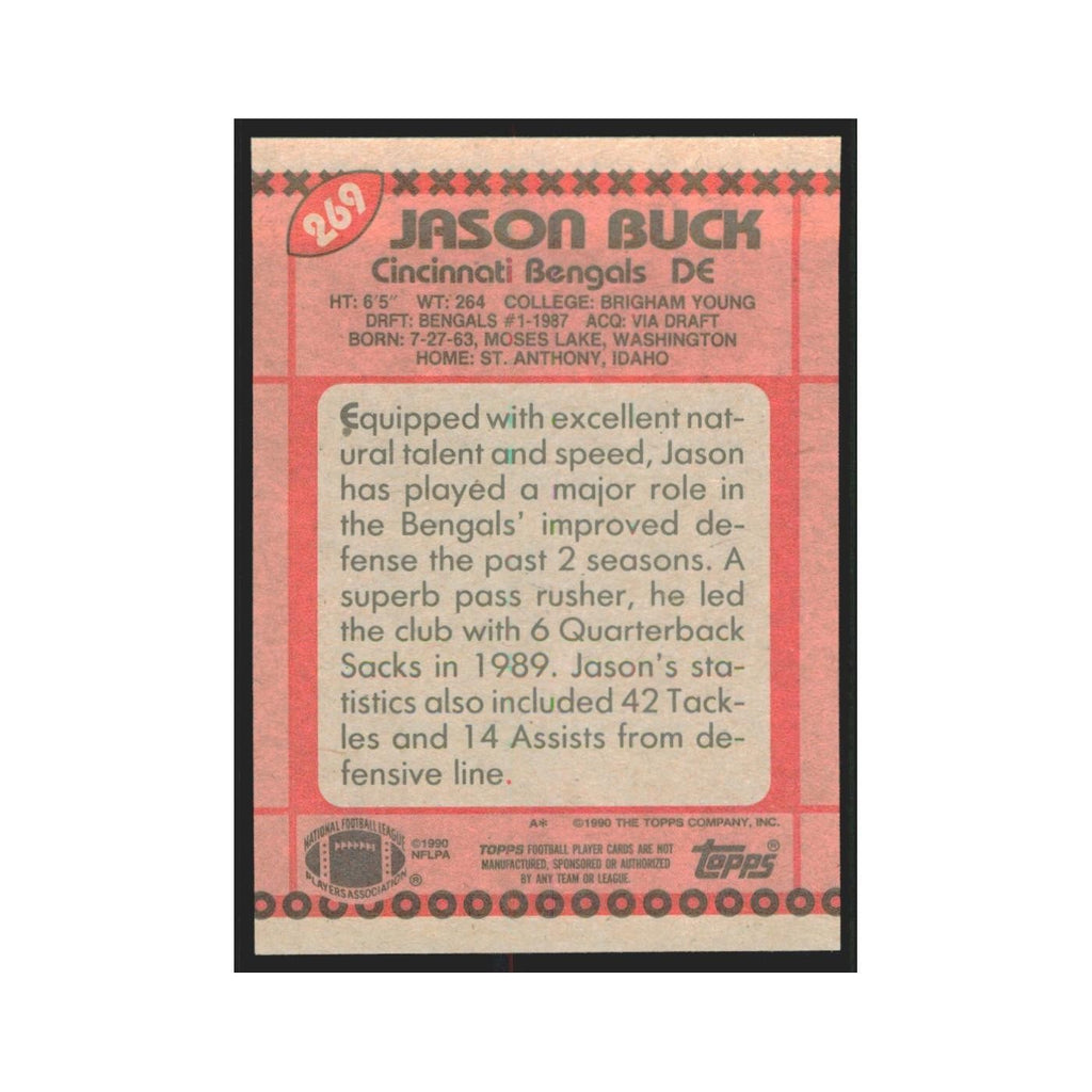 1990 Topps Jason Buck Bengals #269