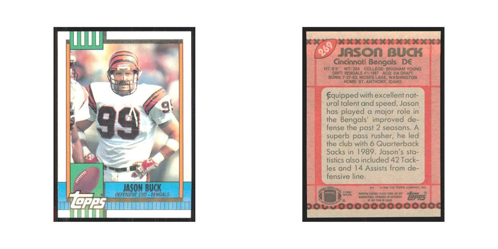 1990 Topps Jason Buck Bengals #269