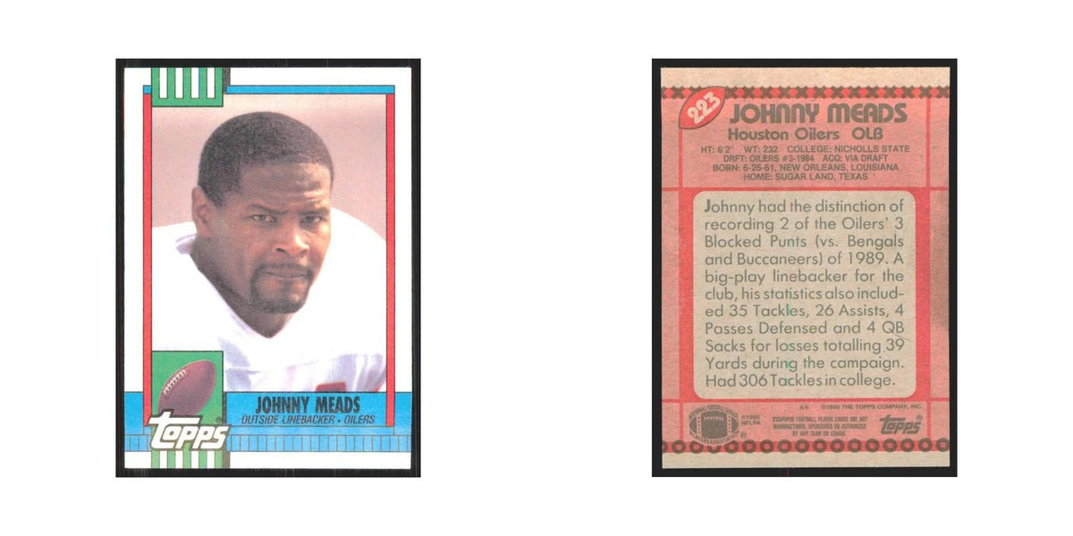 1990 Topps Johnny Meads Houston Oilers #223