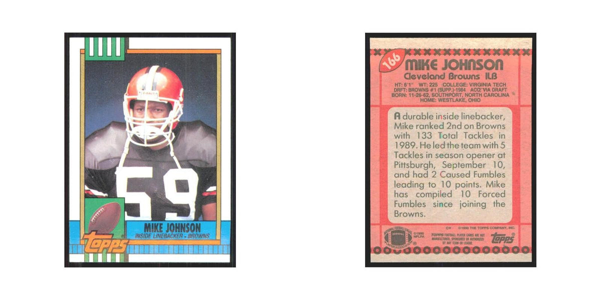 1990 Topps Mike Johnson Browns #166