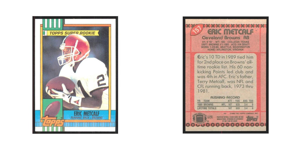 1990 Topps Eric Metcalf Browns #157