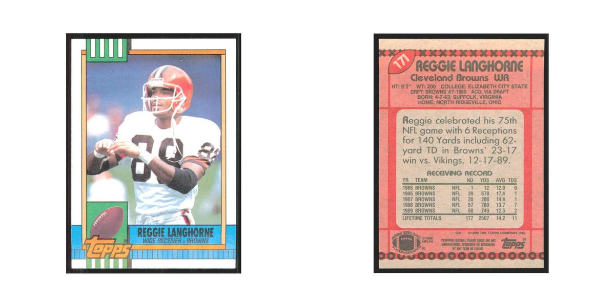 1990 Topps Reggie Langhorne Browns #171