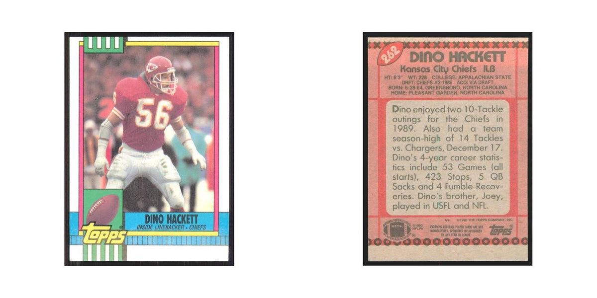 1990 Topps Dino Hackett Chiefs #262