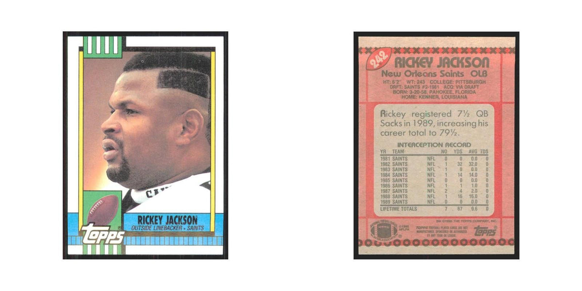 1990 Topps Rickey Jackson Saints #242