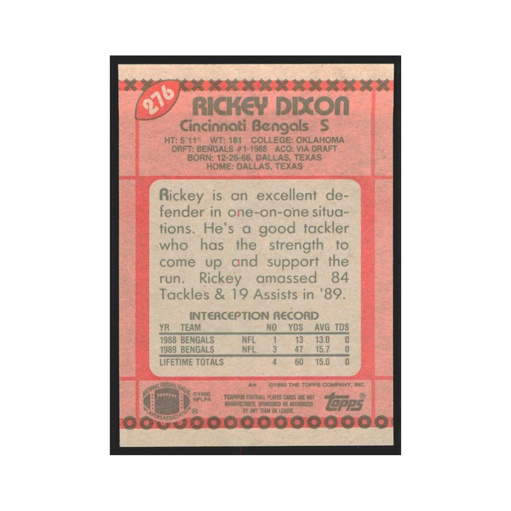 1990 Topps Rickey Dixon Bengals #276