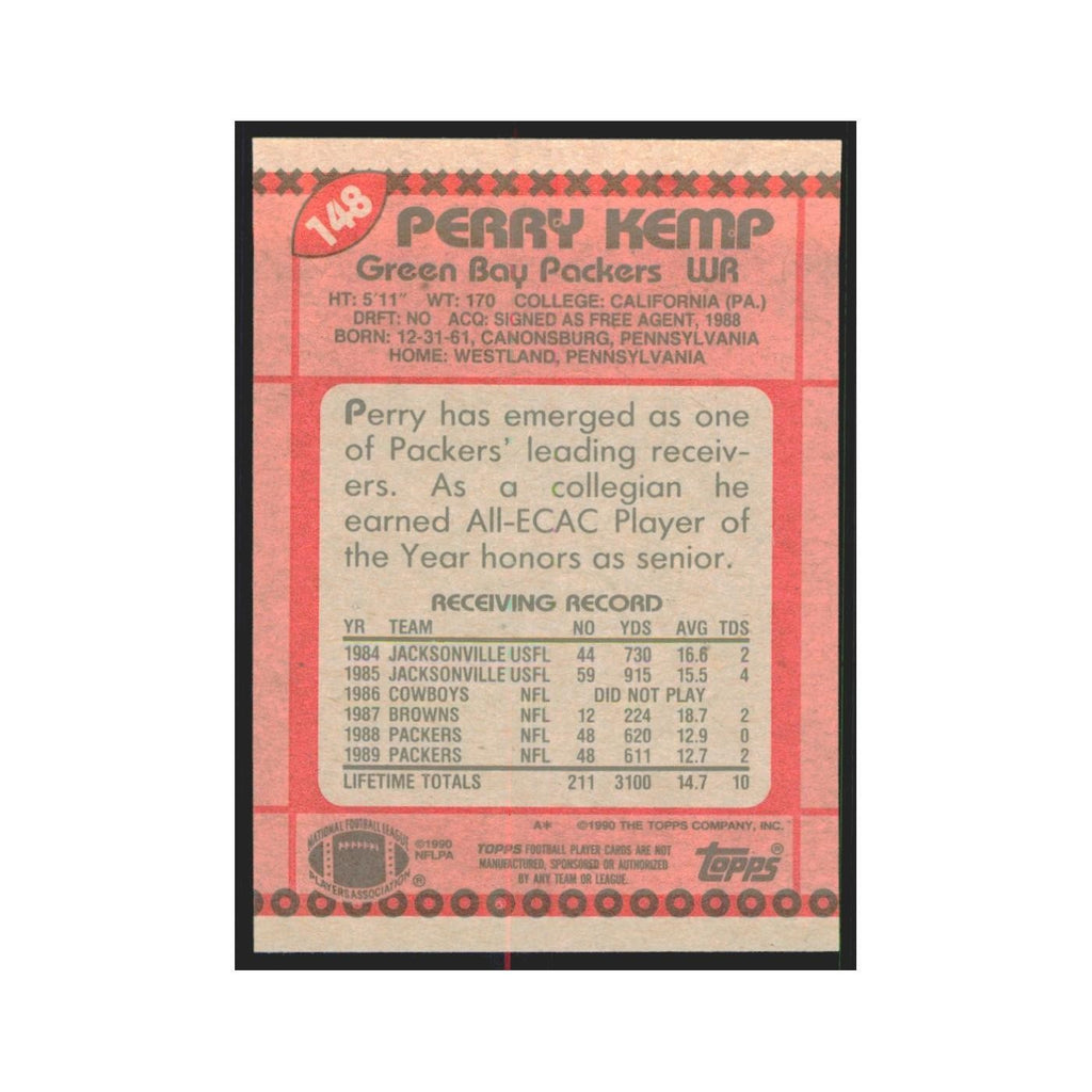 1990 Topps Perry Kemp Packers #148
