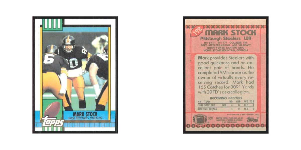 1990 Topps Mark Stock Steelers #192