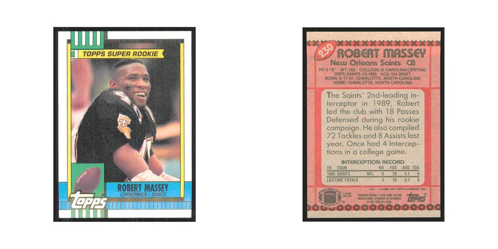 1990 Topps Robert Massey Saints #230
