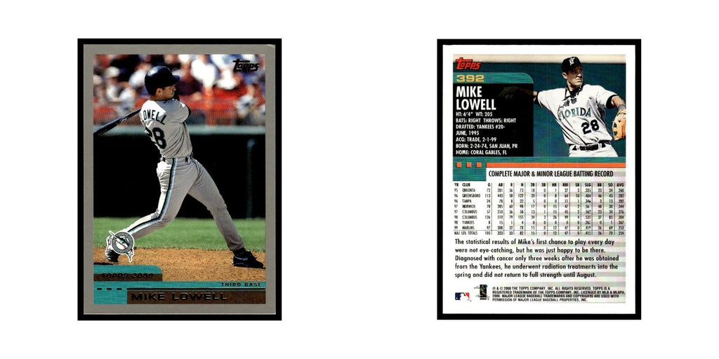 Mike Lowell 2000 Topps #392 Florida Marlins Baseball Card NM