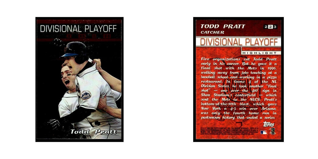 Todd Pratt 2000 Topps #223 New York Mets Baseball Card NM