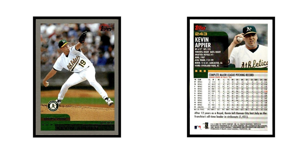 Kevin Appier 2000 Topps #243 Oakland Athletics Baseball Card NM