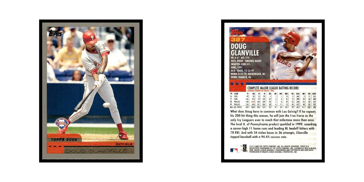 Doug Glanville 2000 Topps #327 Philadelphia Phillies Baseball Card NM