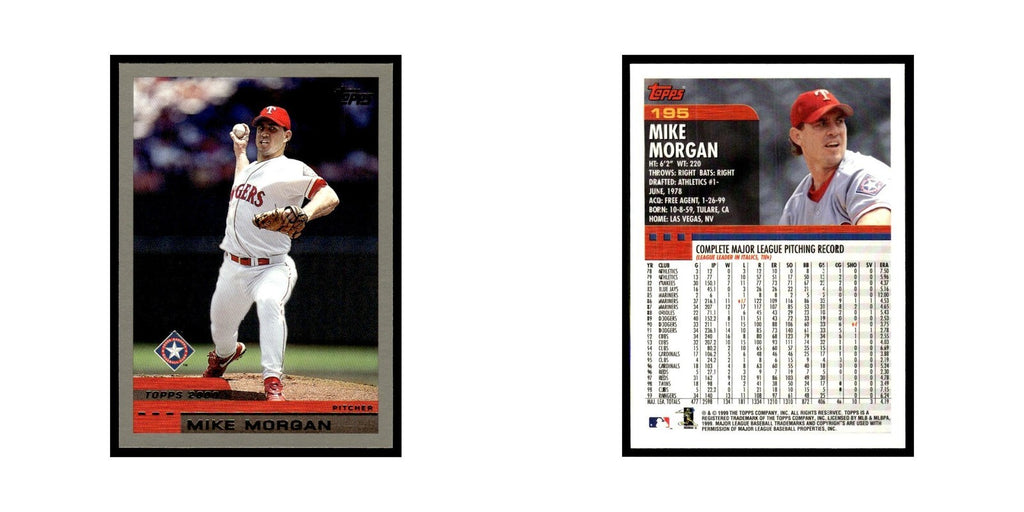 Mike Morgan 2000 Topps #195 Texas Rangers Baseball Card NM