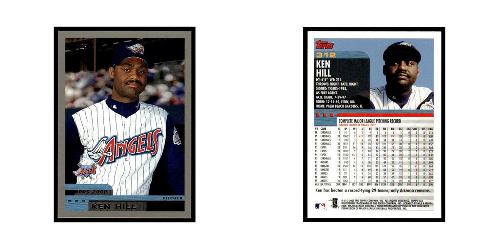 Ken Hill 2000 Topps #312 Anaheim Angels Baseball Card NM