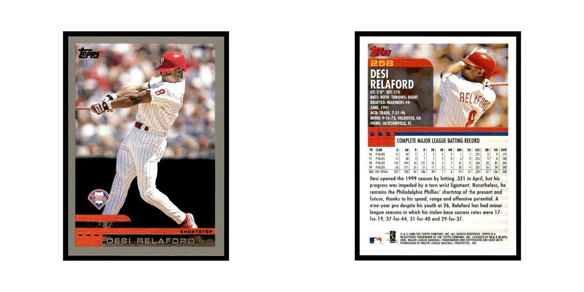 Desi Relaford 2000 Topps #258 Philadelphia Phillies Baseball Card NM