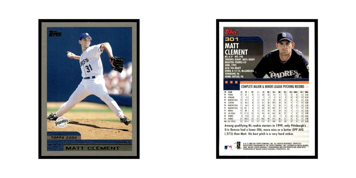 Matt Clement 2000 Topps #301 San Diego Padres Baseball Card NM