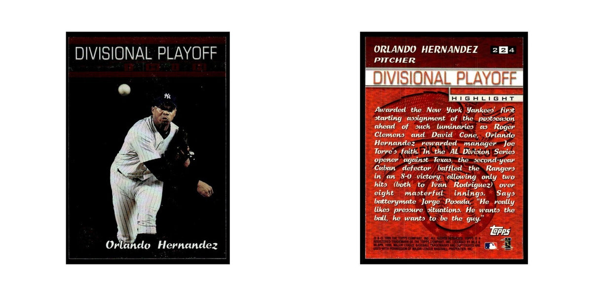 Orlando Hernandez 2000 Topps #224 New York Yankees Baseball Card NM