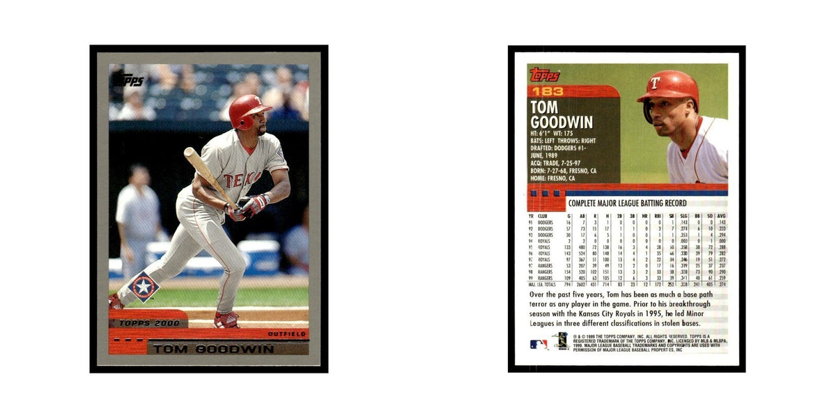 Tom Goodwin 2000 Topps #183 Texas Rangers Baseball Card NM