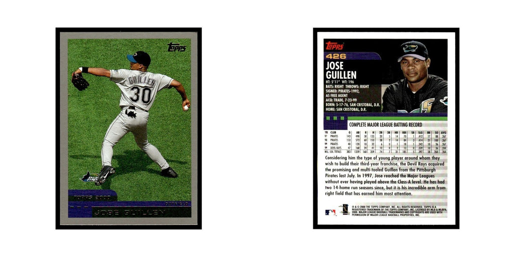Jose Guillen 2000 Topps #426 Tampa Bay Devil Rays Baseball Card NM