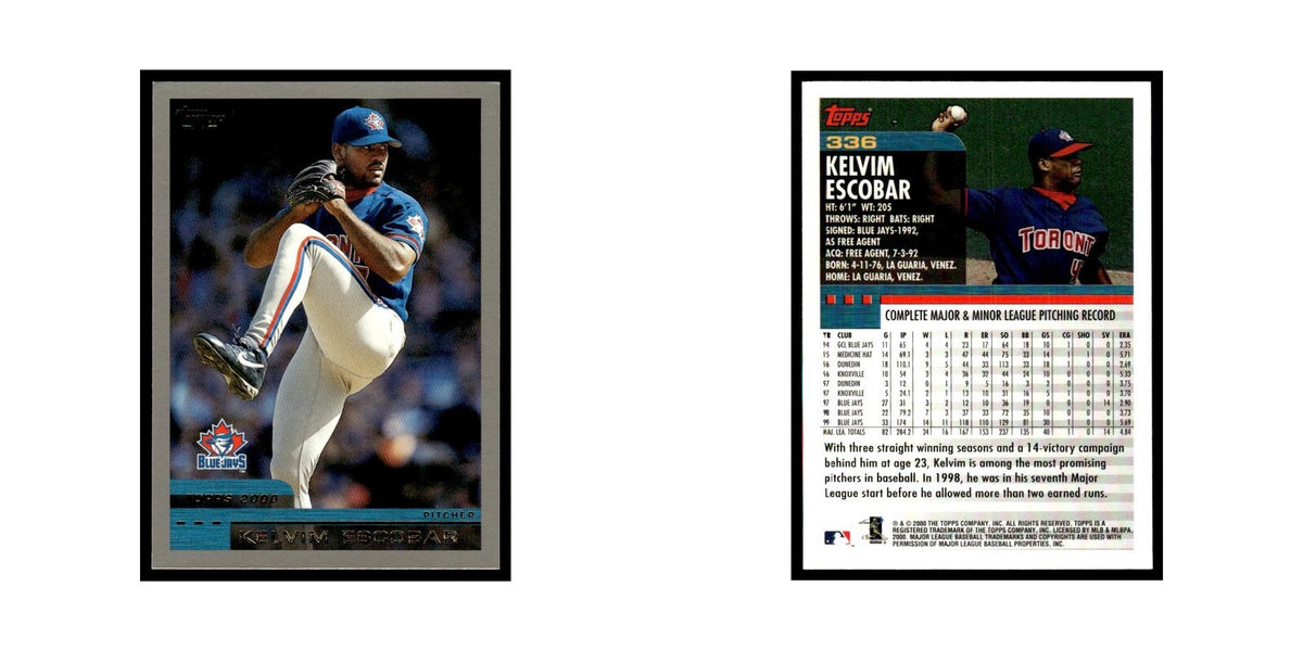 Kelvim Escobar 2000 Topps #336 Toronto Blue Jays Baseball Card NM