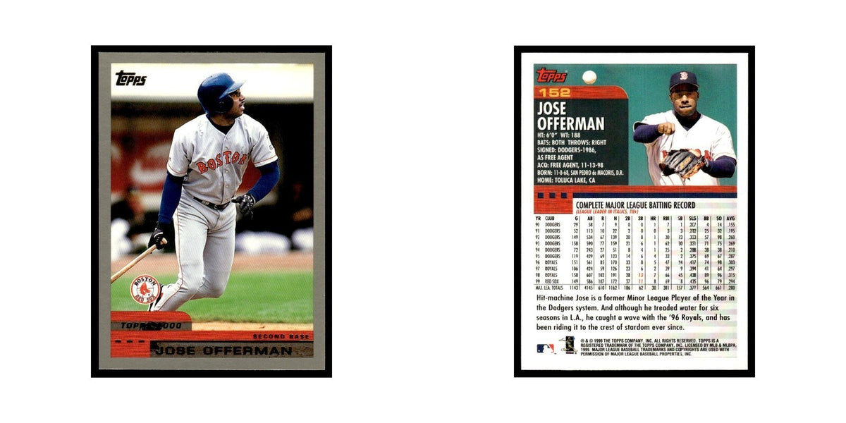 Jose Offerman 2000 Topps #152 Boston Red Sox Baseball Card NM