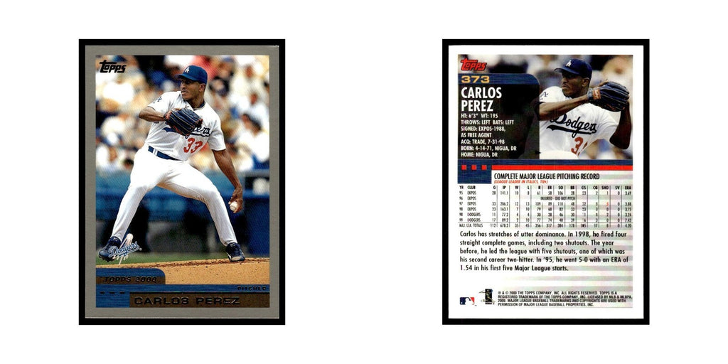 Carlos Perez 2000 Topps #373 Los Angeles Dodgers Baseball Card NM