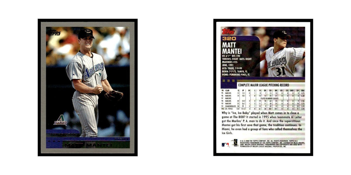 Matt Mantei 2000 Topps #320 Arizona Diamondbacks Baseball Card NM