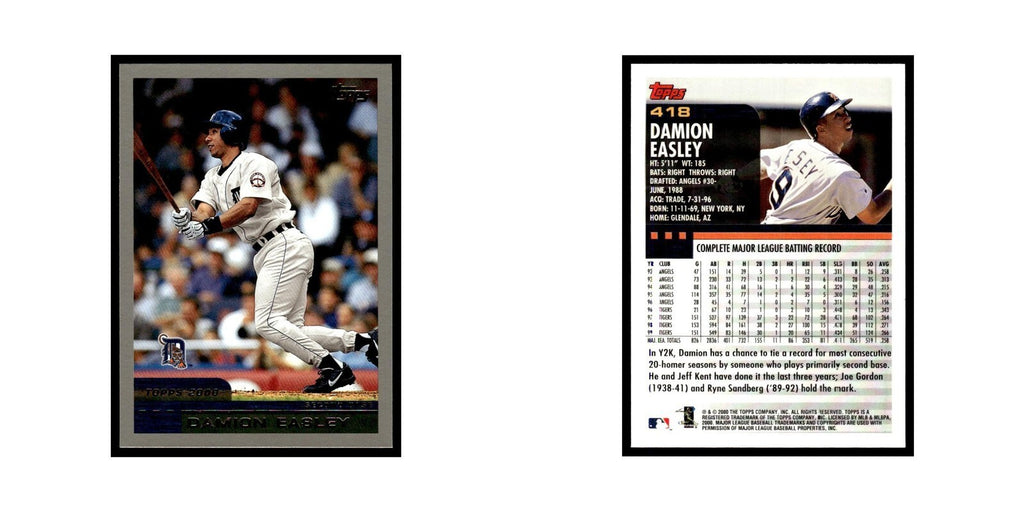 Damion Easley 2000 Topps #418 Detroit Tigers Baseball Card NM