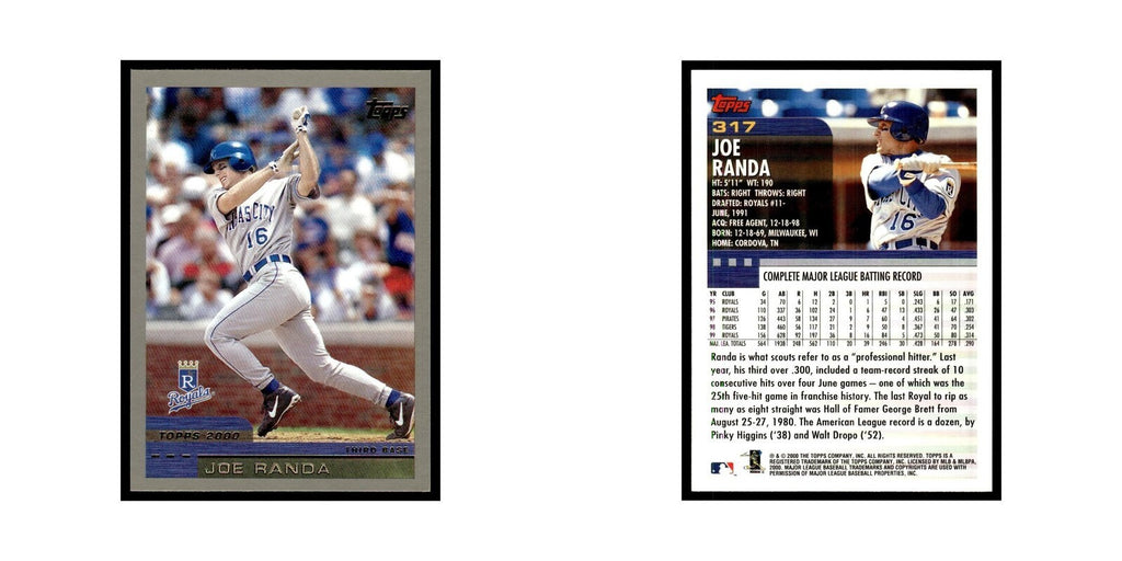 Joe Randa 2000 Topps #317 Kansas City Royals Baseball Card NM