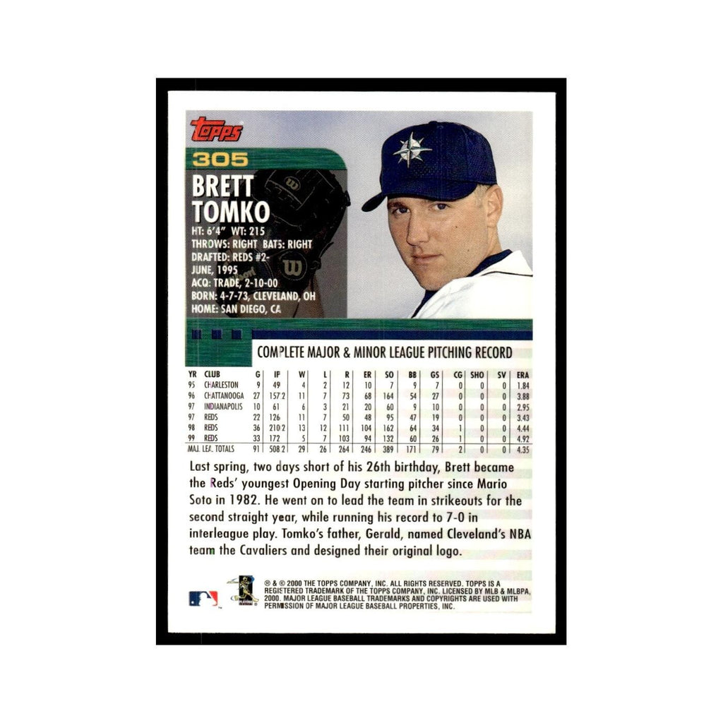 Brett Tomko 2000 Topps #305 Seattle Mariners Baseball Card NM