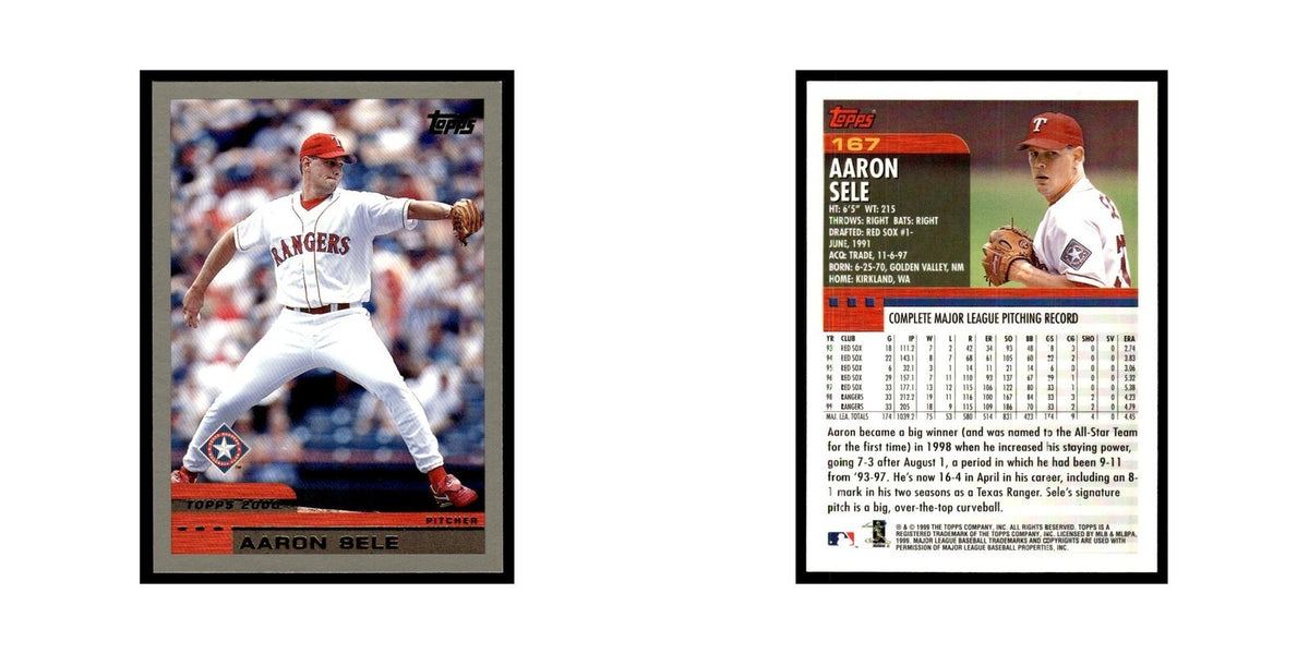 Aaron Sele 2000 Topps #167 Texas Rangers Baseball Card NM