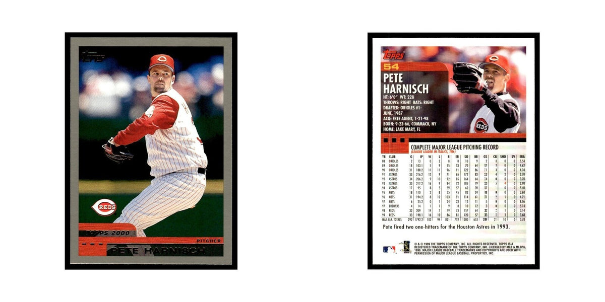 Pete Harnisch 2000 Topps #54 Cincinnati Reds Baseball Card NM