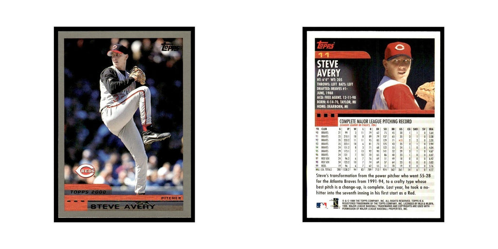 Steve Avery 2000 Topps #11 Cincinnati Reds Baseball Card NM