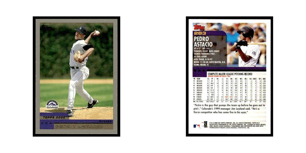 Pedro Astacio 2000 Topps #283 Colorado Rockies Baseball Card NM