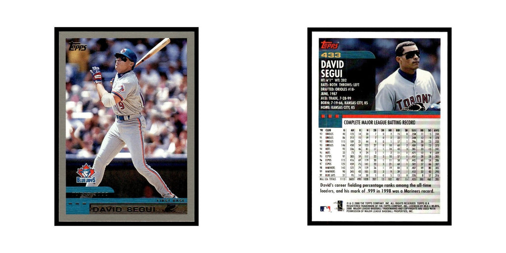 David Segui 2000 Topps #433 Toronto Blue Jays Baseball Card NM