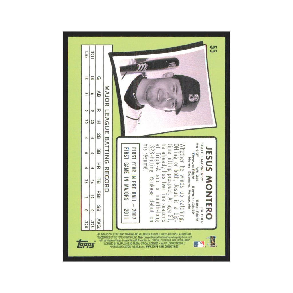 2012 Topps Archives Jesus Montero Mariners #55