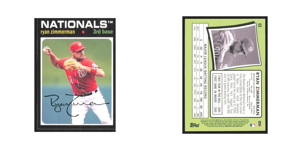 2012 Topps Archives Ryan Zimmerman Nationals #69