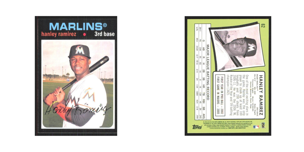 2012 Topps Archives Hanley Ramirez Marlins #62