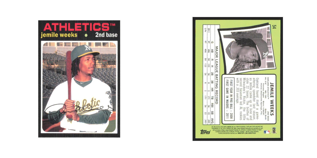 2012 Topps Archives Jemile Weeks Athletics #54
