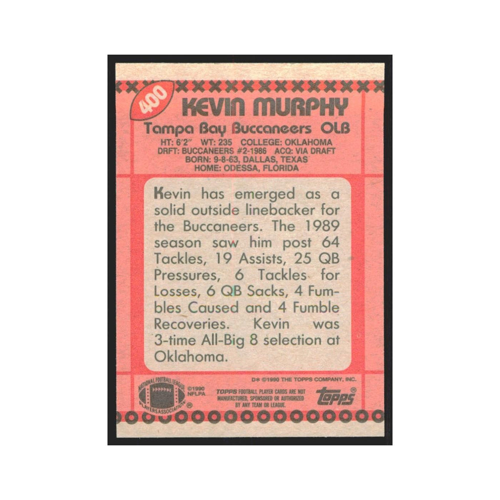 1990 Topps Kevin Murphy Buccaneers #400