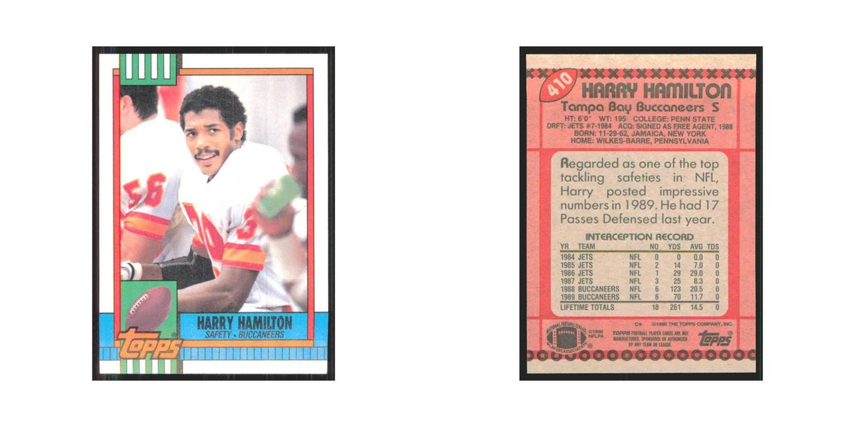 1990 Topps Harry Hamilton Buccaneers #410