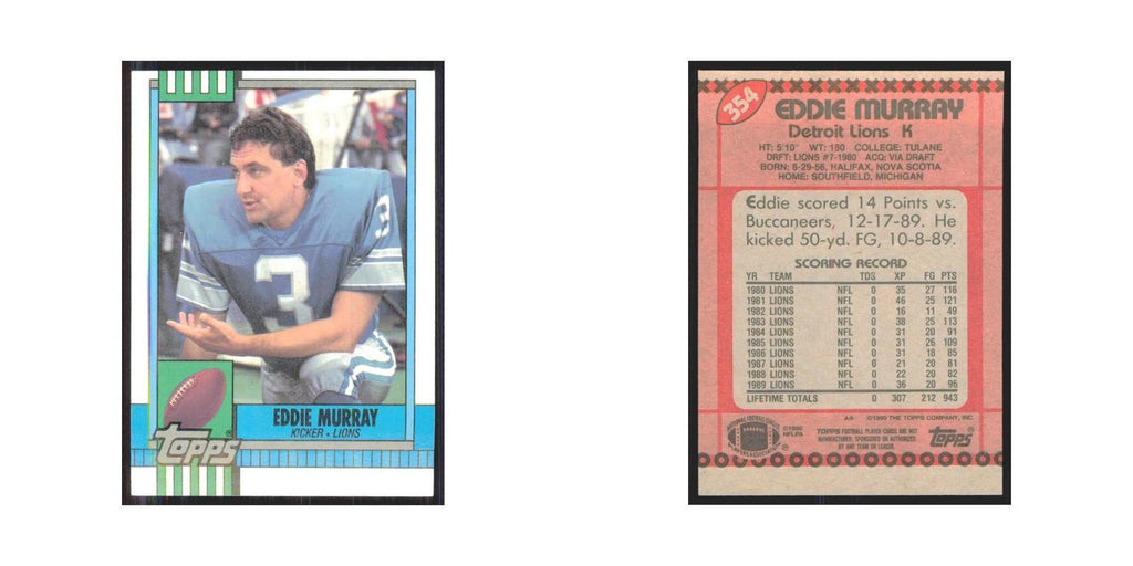 1990 Topps Eddie Murray Lions #354