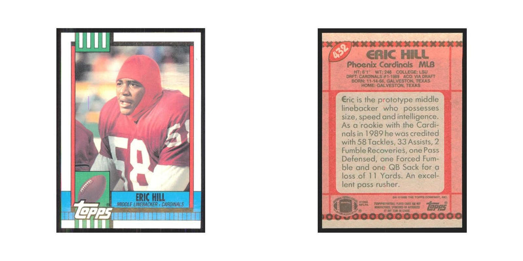 1990 Topps Eric Hill Phoenix Cardinals #432
