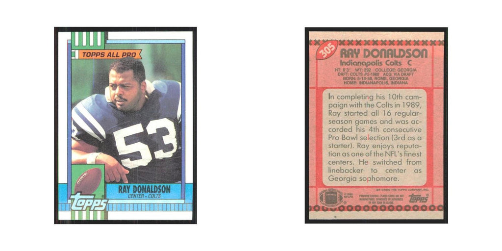 1990 Topps Ray Donaldson Colts #305