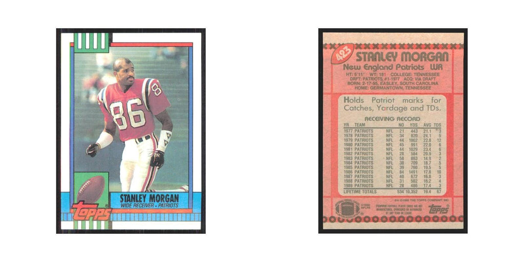 1990 Topps Stanley Morgan Patriots #423