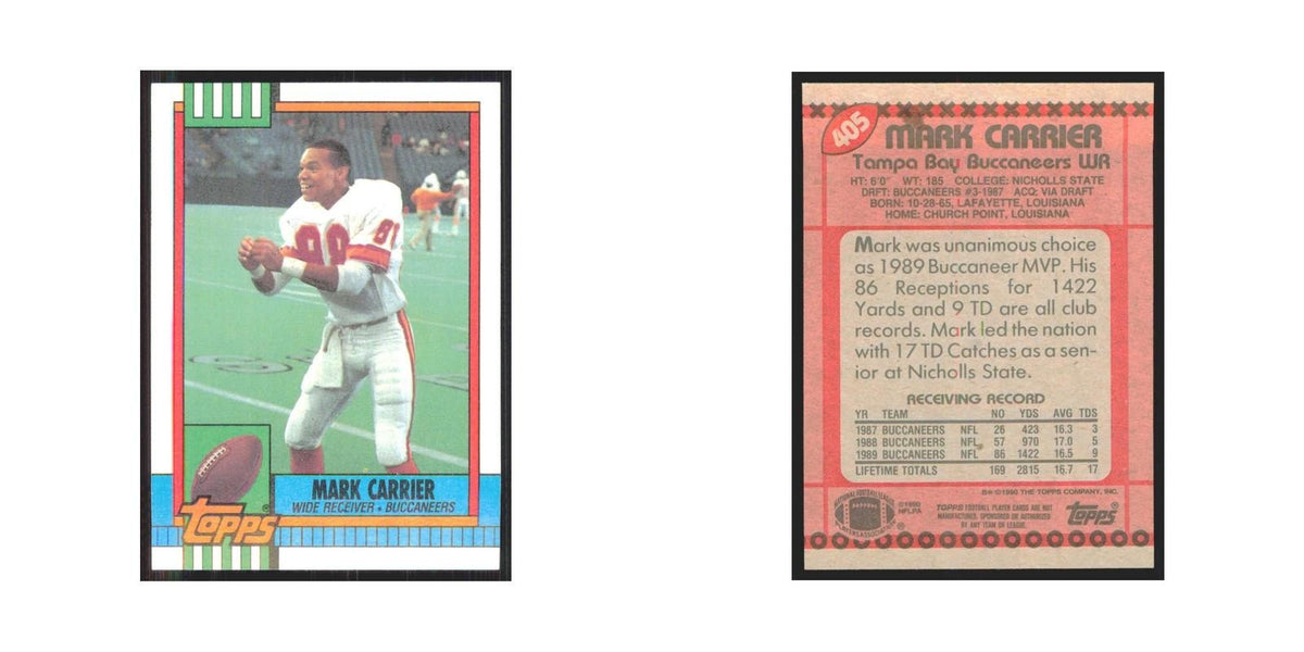 1990 Topps Mark Carrier Buccaneers #405